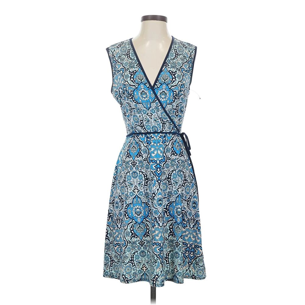 S Dress Max Studio Sleeveless Sundress Tank Cocktail Resort wear vacation blue